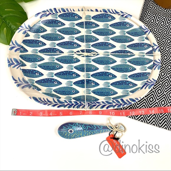 OPALHOUSE 4 piece Fish Platter and Serveware Set - Picture 6 of 8